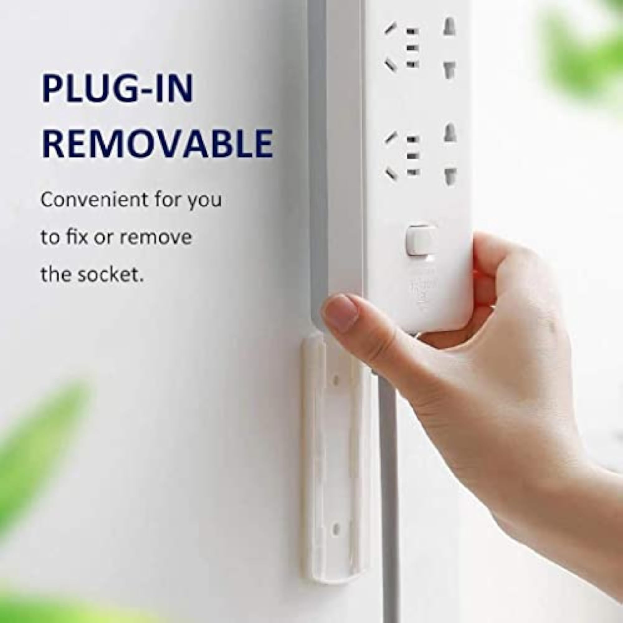 Self Adhesive Power Strip Holder Fixator Wall-Mounted Cable Organizer